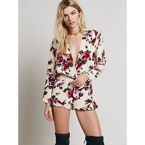 159 STONE COLD FOX Floral Love Jumper Silk Romper XS/S - Picture 16 of 16